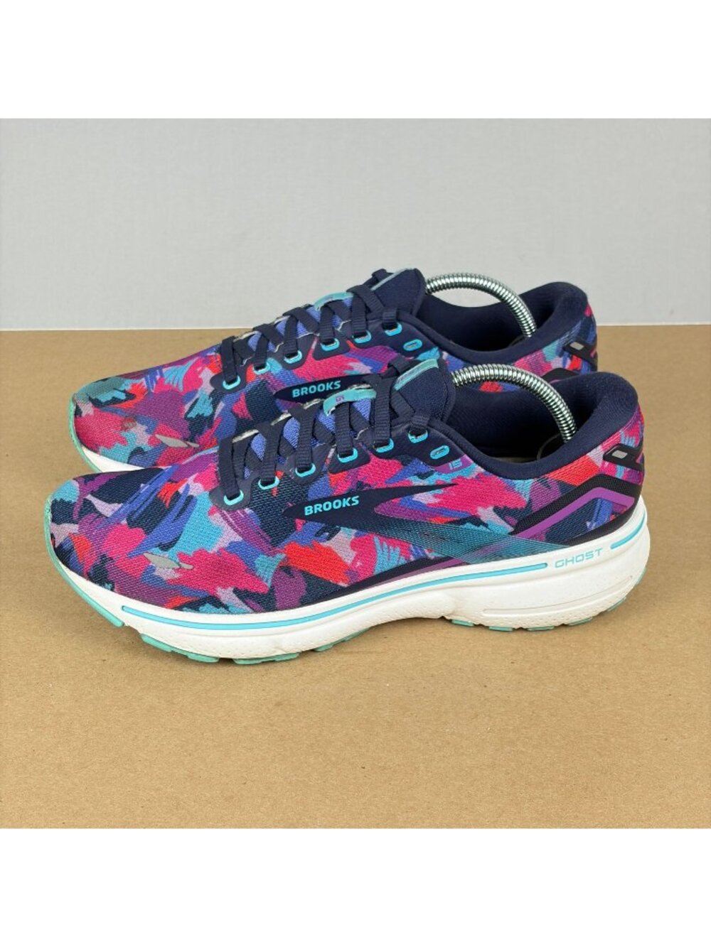 Brooks Ghost 15 Dick's Sporting Goods Athletic Running Shoes Womens 8.5 Blue Red